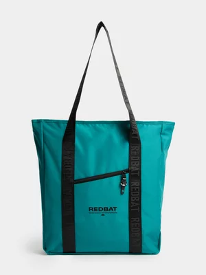 Redbat Unisex Slant Zip Green Shopper Bag