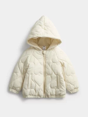Jet Toddler Girl Turtledove Quilted Puffer Jacket