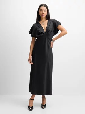 Jet Women’s Black Satin Maxi Dress