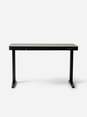 Chesrae Electric Office Desk With Charger Black