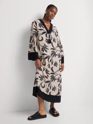 Leaf Print Tunic Dress