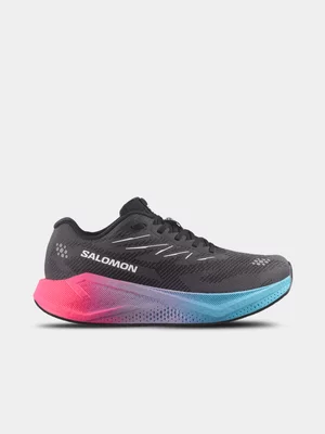 Salomon Womens Aero Blaze 4 Black/White/Knockout Trail Running Shoes 