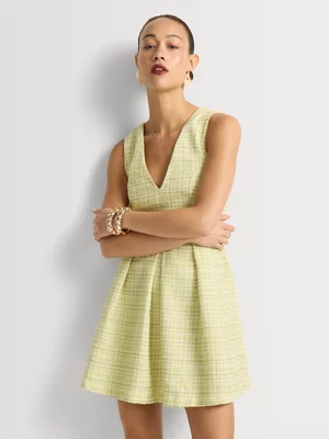 Boucle Fit & Flare Dress