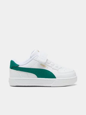 Toddlers Puma Caven 2.0 White/Green Sneaker