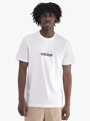 Mens adidas Lin SJT F25 White Tee