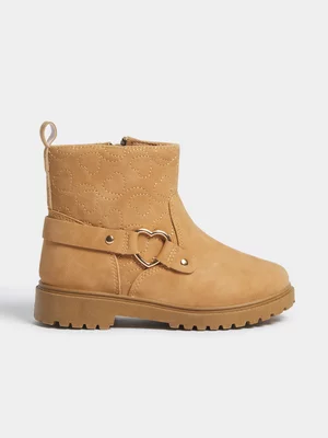 Exact Older Girl's Black Heart Chelsea Boots