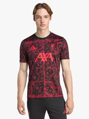 adidas Mens Liverpool FC Pre-Match Black/Red Jersey
