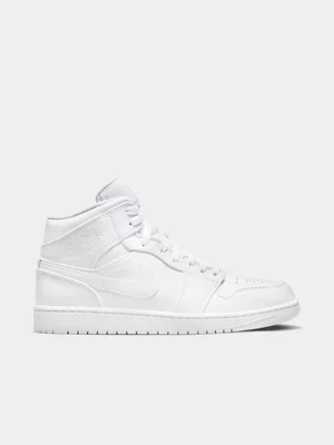 Jordan Men's 1 Mid White Sneaker