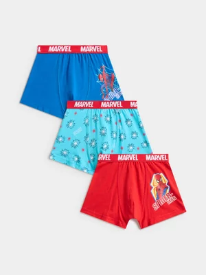 Jet Boys 3 Pack Blue Turquoise Red Marvel Spiderman Trunk