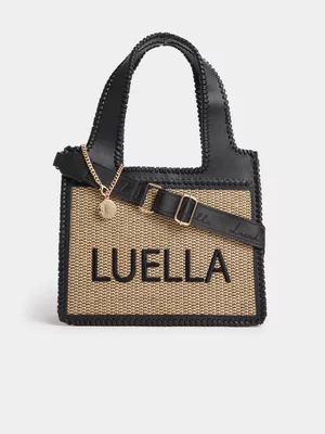 Luella Raffia Whipstitch Shopper