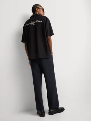 Markham Men's Relaxed Fit Black Shirt