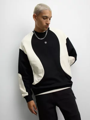 Anatomy Men's Colourblock Fashion Crew Sweatshirt