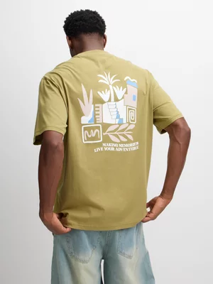 Exact Men's Fatigue Back Print T-Shirt