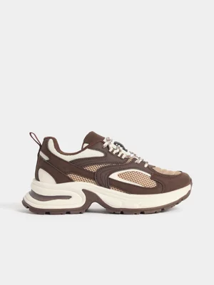 The FIX Unisex Brown Chunky Sneaker