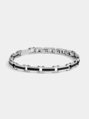 Tempo Jewellery Black Plated Stainless Steel Interlink 