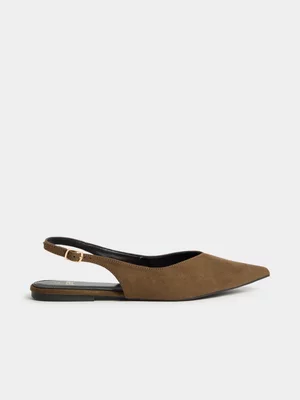 Jet Women’s Khaki Deep V Slingback Pump