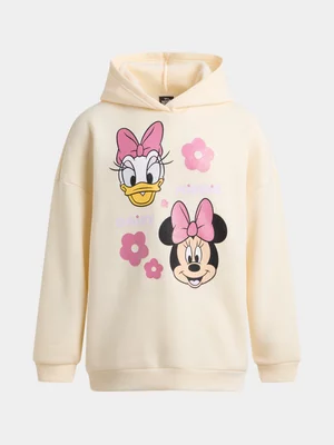 Jet Younger Girls Cream Minnie Hoody