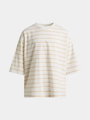 Jet Teen Boys Mustard Stripe T-shirt