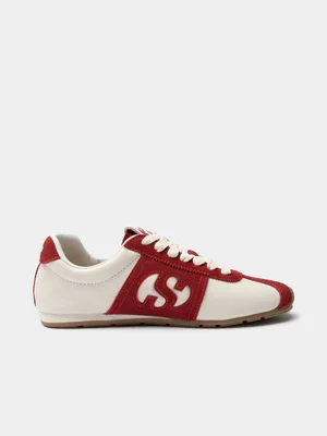 Women's Superga Vesta Ballerina White/Red Sneaker