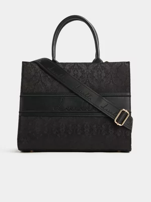 Luella Textured Jacquard Tote Bag
