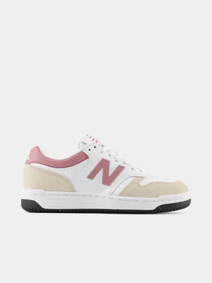 New Balance Junior 480 Mauve/White Sneaker