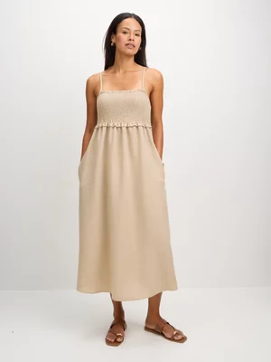 Jet Women's Stone Smocked Strappy Maxi Dress