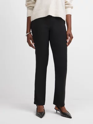 Jet Women's Straight Leg Bengaline Smart Pants in Black