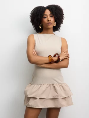 The FIX Women's Stone Crepe Ruffle Mini Dress 