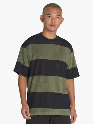 Vans Men's Bergman Green/Black Stripe T-Shirt