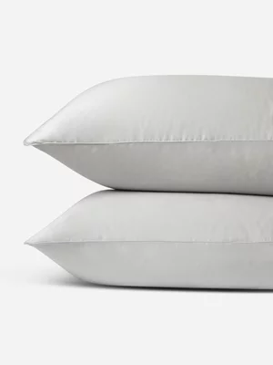 Grace Softest Gold Seal Certified Egyptian Cotton 200 Thread Count Pillowcase Set Silver