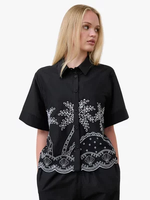 Women's Me&B Boxy Shirt in Palm Anglaise