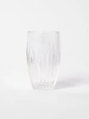 Clear Lined Glass Tumbler