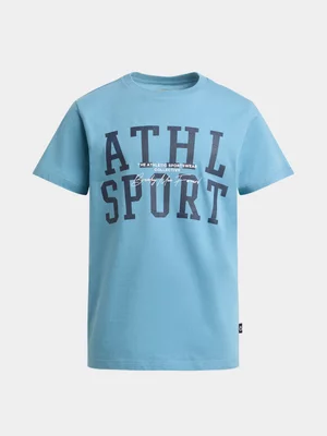TS KB Boys Athletic Sport Cotton Blue Tee