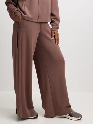 TS Womens Modal Pleated Taupe Wide Leg Pants