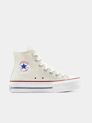 Converse Womens Chuck Taylor All Star Lift Celestial White/Red/Navy Platform Sneakers 