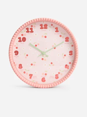 Jet Home Cherry Clock Pink