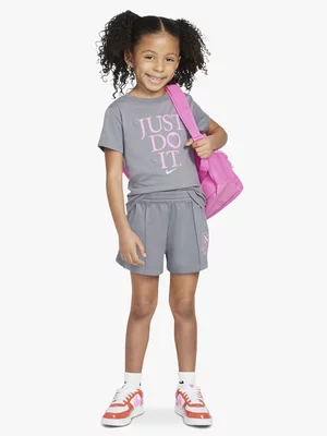 Nike Toddler Girls Game Swoosh Match Ringlet Grey Tee