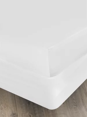 Volpes Cotton 200TC White Fitted Sheet