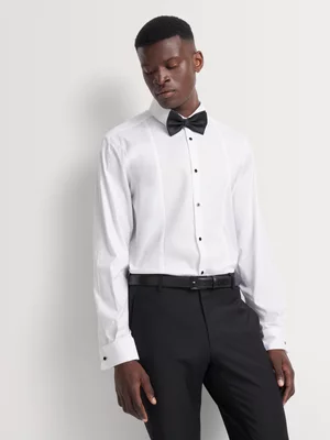 Markham Men's Slim Fit Premium Tuxedo White Shirt 