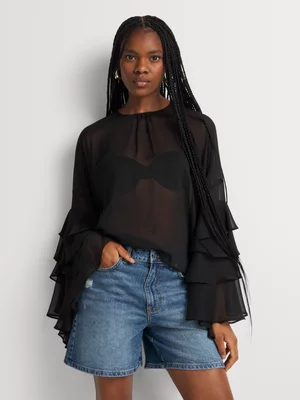 FF Denim Distressed Mom Shorts