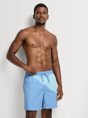 Markham Men's Regular Fit 2Tone Blue Swim Shorts