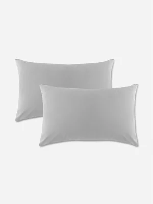 Volpes Polycotton 144tc Grey Pillowcase Pair