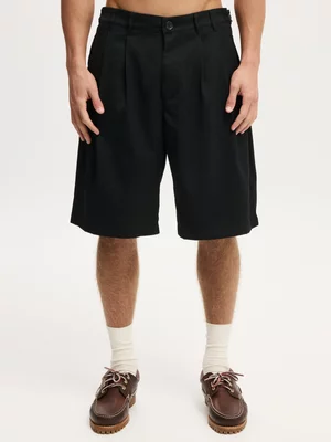 Men's Cotton On Black Super Baggy Pleated Shorts