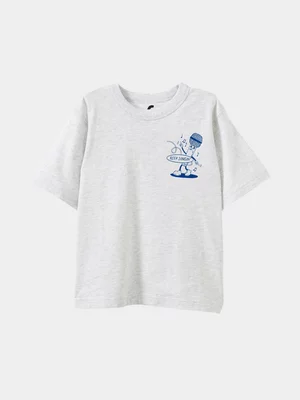 Cotton On Kids Grey Poppy Oversize Graphic Print T-Shirt