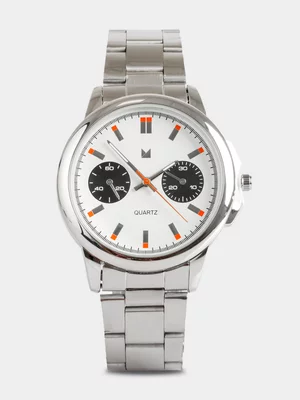 Markham Men's Panda Metal Bracelet Silver Watch