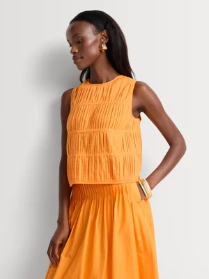 Ruched Panelled Shell Top 