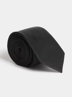 Fabiani Men's Black Silk Twill Tie