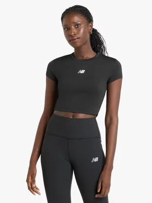 New Balance Womens Harmony Fitted Black Tee