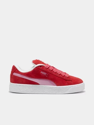 Puma Women's Suede XL Red/Rosie Pink Sneaker