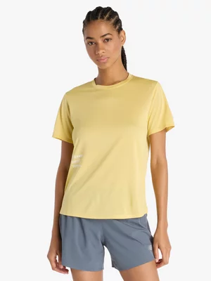 New Balance Womens Athletics Graphic Yellow Tee
